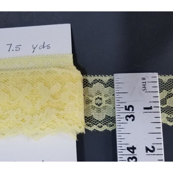 53 yards Lace Trim Vintage Old Stock for Sewing Blue Yellow Tan Ivory Mixed Lot - Picture 6 of 16